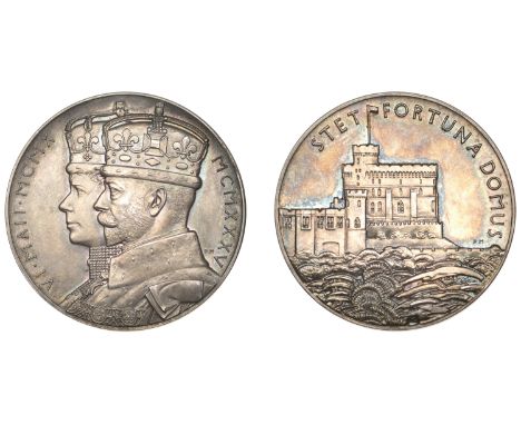 George V, Silver Jubilee, 1935, a silver medal by P. Metcalfe, conjoined crowned busts left, rev. view of Windsor Castle, 32m