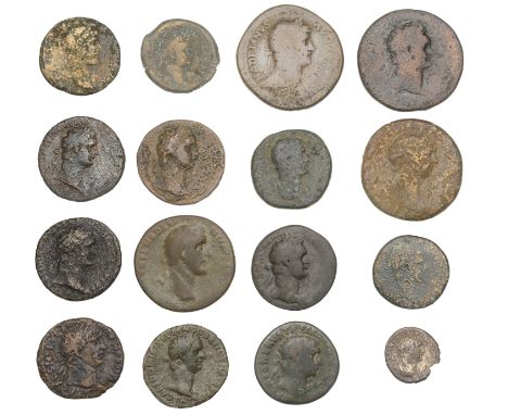 Roman Imperial, Trajan to Hadrian, coins in silver (1) and base metal (15) [16]. Varied state   £60-£80