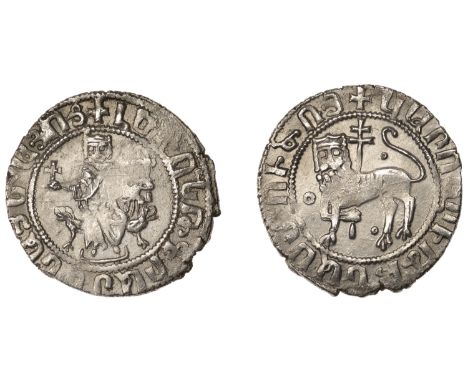 Armenia, Levon I, Double Tram, 5.61g/2h (Bed. 27). Weak in parts, light scratch across centre of reverse, otherwise good very