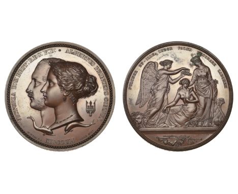 Great Exhibition, Hyde Park, 1851, Juror’s Medal, a copper award by W. Wyon and G.G. Adams, conjoined busts of Victoria and P