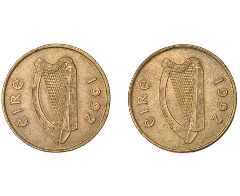 Eire, Decimal coinage, Twenty Pence, 1992, obv. design on both sides, 3.37g/6h (cf. S 6703). An interesting item; as made £60