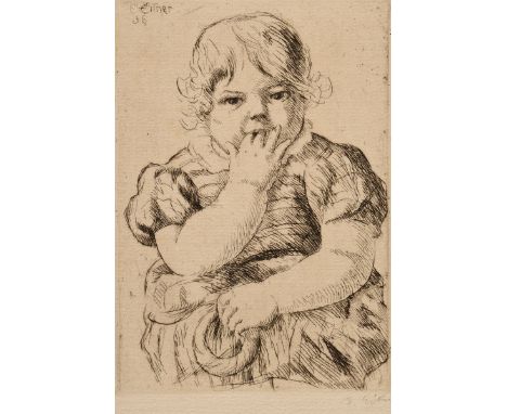 Eitner, Ernst (1867-1955) "Portrait eines Kleinkindes" 1936, Radierung, u.r. sign., o.l. i.d. Platte sign./dat., PM 16,7x11,4