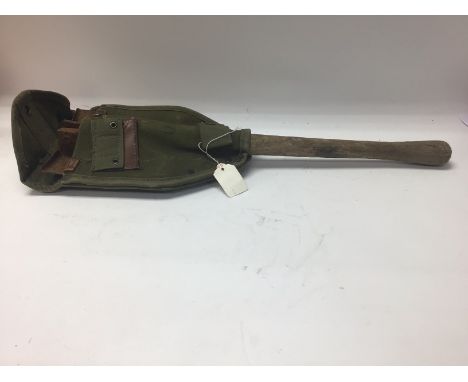 Vietnam War Era 1960 Dated Folding Spade and Pouch.