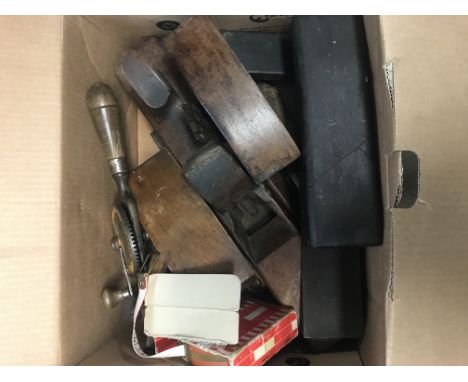 A box of wood working tools various .
