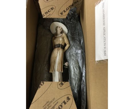 A Collection of ceramics including Florence figures St. Peterâ€™sburg egg and a Royal Doulton figure.