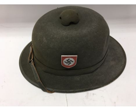 Sold at Auction: WWII NAZI GERMAN TROPICAL PITH HELMET 1942 DATED