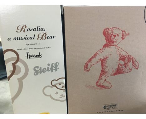 A Collection of seven Steiff boxed bears .