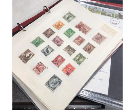 COLLECTION OF BRITISH AND WORLD STAMPS, contained across two albums, along with two albums of first day covers (4)