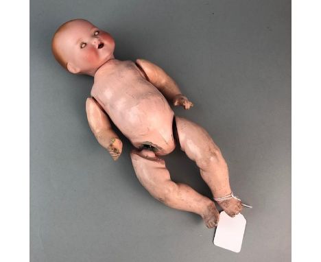 EARLY 20TH CENTURY BISQUE HEADED DOLL, marked Germany to neck