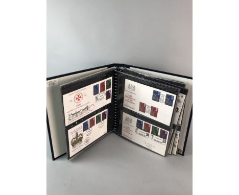 COLLECTION OF BRITISH STAMPS, along with First Day Covers, contained in a leather carry case
