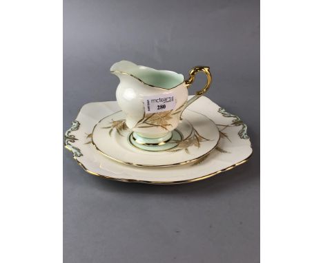 PARAGON FLORAL AND GILT PART TEA SERVICE