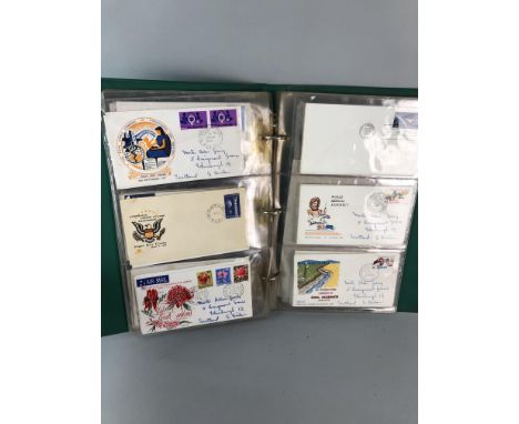 ALBUM OF WORLD STAMPS, along with a 'school boy' stamp album and an album of First Day Covers (3)