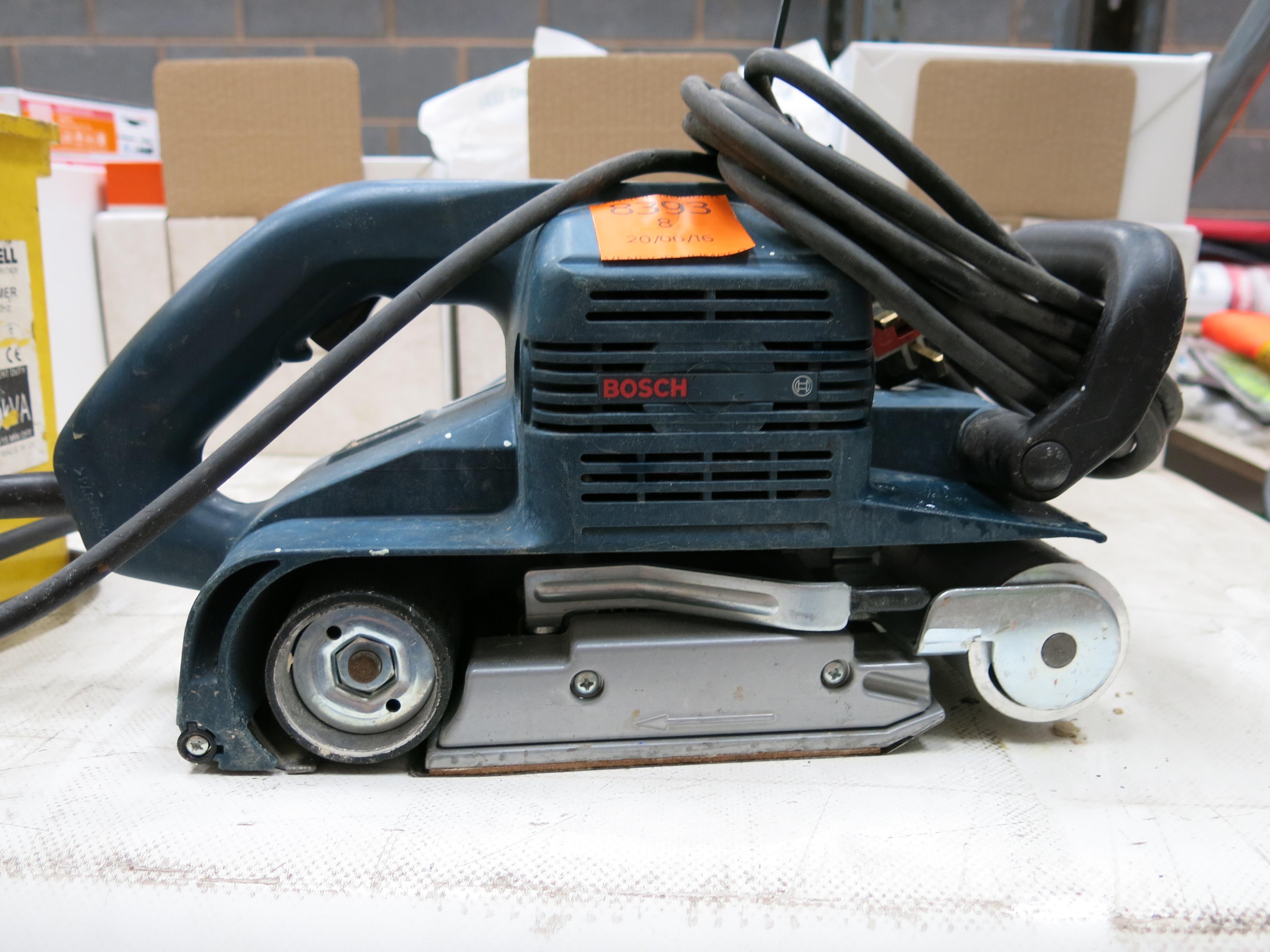 A Bosch GBS 100A Hand Held Belt Sander
