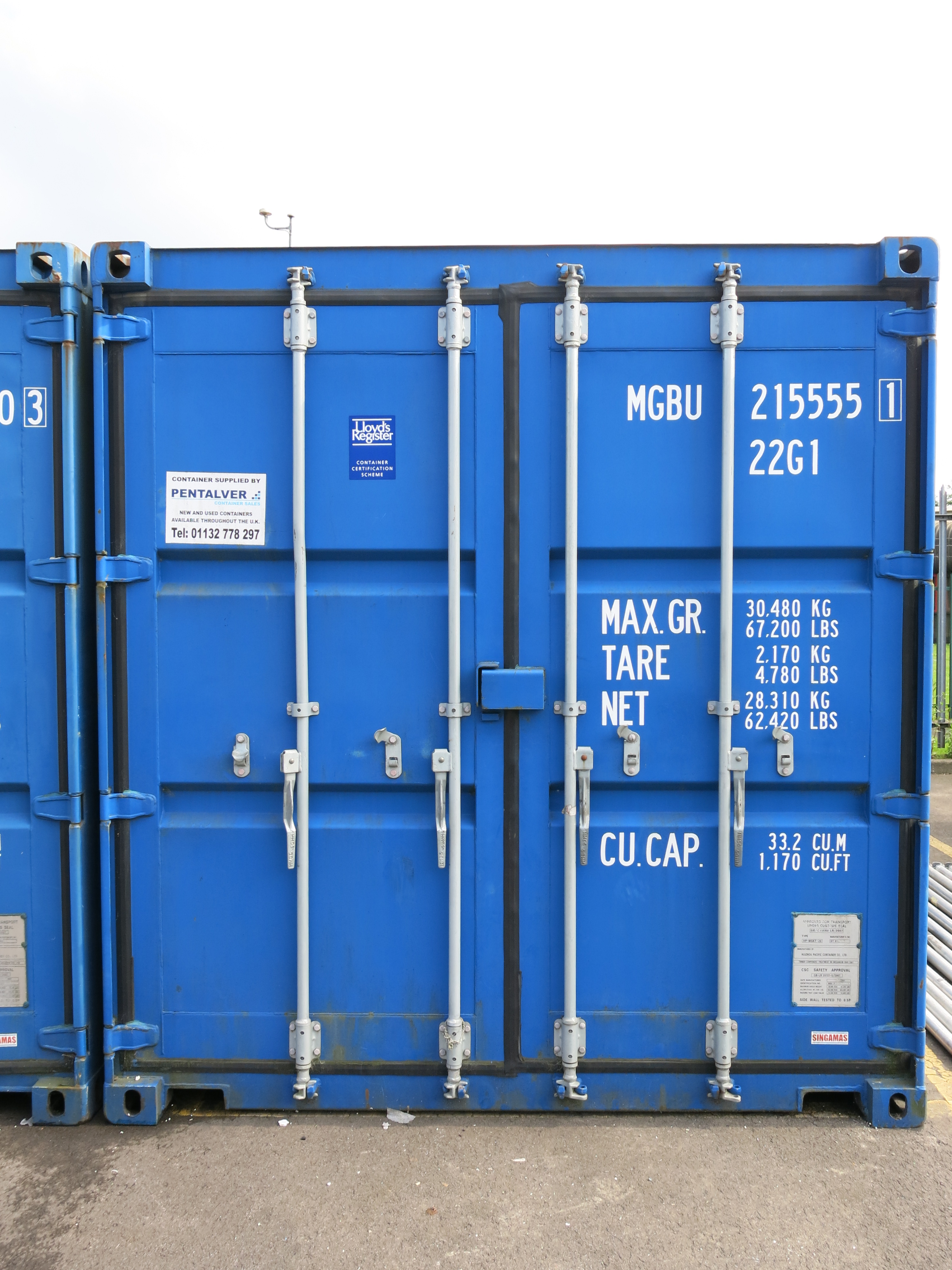  Steel Shipping Container; Manufacturers No: HT 012704. Buyer to remove