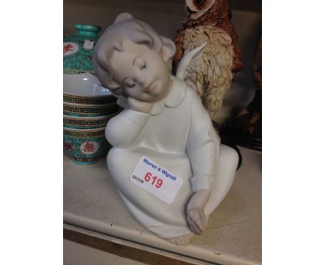 A Lladro angel boy, height 16cm. G4