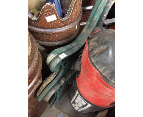 Pair of garden bench ends