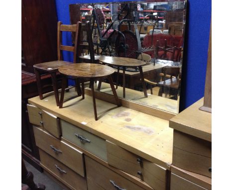 An Art Deco light oak veneer sideboard. L142cm.