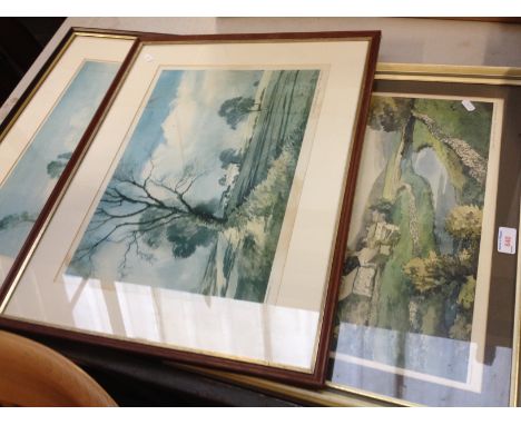 3 limited edition signed prints after Sam Chadwick 46cm x 34cm each. T