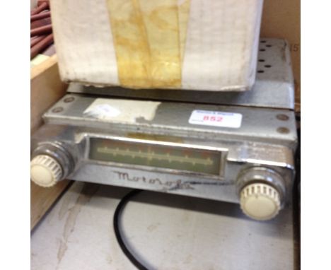 A 1950s Motorola car radio and speaker. T