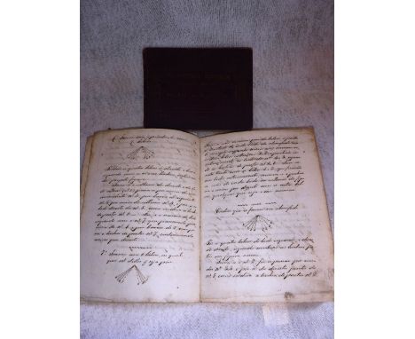 A MANUSCRIPT ON PILLOW LACE, illustrated and describing its different patterns with descriptions of implements used, 18th cen