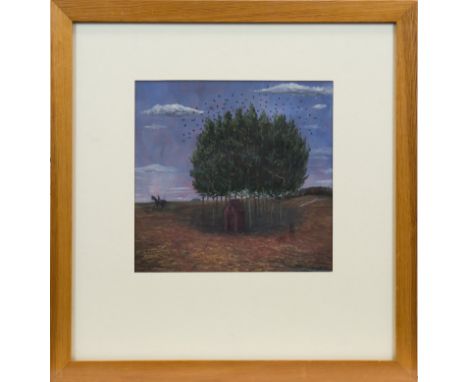 * RONALD PLOWMAN,COPPICE mixed media, dated verso October 1996 29cm x 30cm Mounted, framed and under glass.