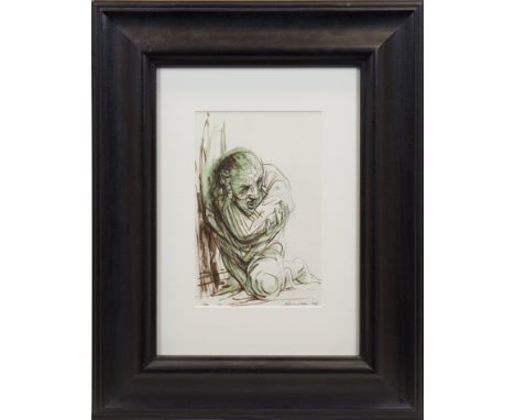 * PETER HOWSON OBE,PETER AFTER DENYING CHRIST THREE TIMEScharcoal and watercolour on paper, signed and dated '0628cm x 18cmMo