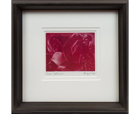 * JOHN BYRNE RSA, RED TATTOISTcoloured lithograph, signed and titled in pencil11.5cm x 14.5cm Mounted, framed and under glass