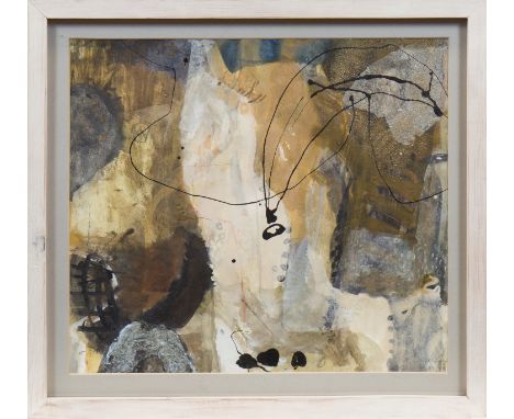 * LIZ DOUGLAS,SEEDS OF TIME,mixed media, signed and dated 9841cm x 44cmMounted, framed and under glassArtist and exhibition l