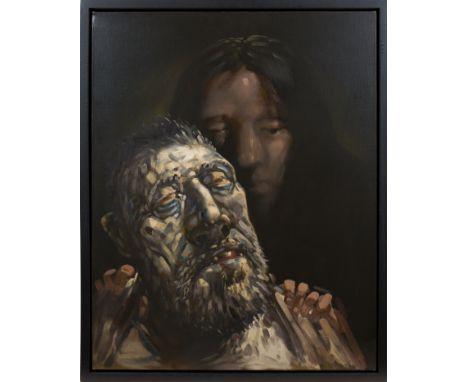 * PETER HOWSON OBE,LAZARUSoil on canvas, signed76cm x 61cmFramed