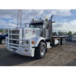 2008 PETERBILT 367 TRI AXLE DAY CAB GIN POLE WINCH TRUCK ODOMETER READS 442,332 MILES, METER READS
