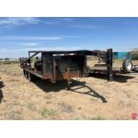 SHOPBUILT 20' X 8' T/A GOOSENECK TRAILER W/ LT235/85R16 TIRES, TOOLBOX, HARDLINE RACK, TOOL RACKS