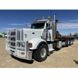 2013 PETERBILT 367 TRI AXLE DAY CAB GIN POLE WINCH TRUCK P/B CUMMINS ISX15, EATON FULLER 18 SPD.,
