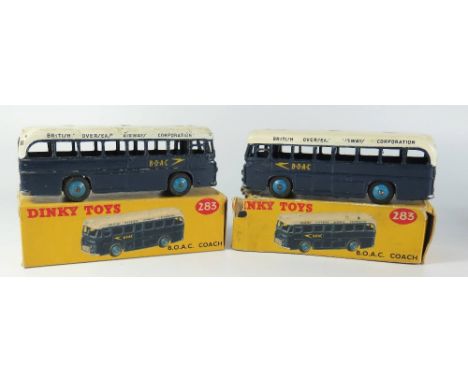 Two Dinky 283 B.O.A.C. Coaches, boxed