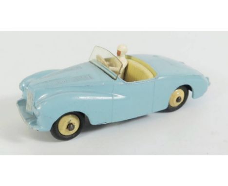 Dinky 107 Sunbeam Alpine Sports in pale blue with cream interior and hubs, not competition numbered