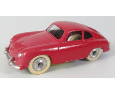 Dinky 182 Porshe 356a Coupe in red with silver painted hubs