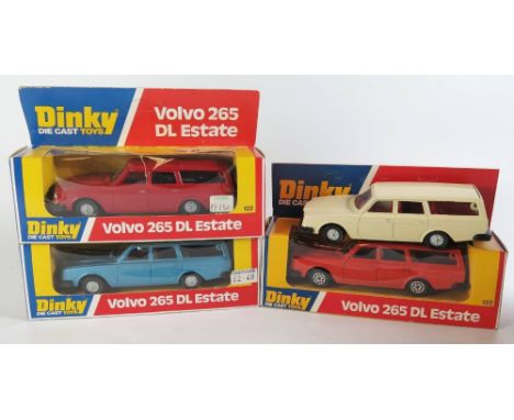 Four Dinky 122 Volvo 265 DL Estate Cars, three boxed