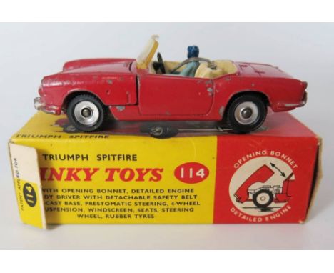 Dinky 114 Triumph Spitfire in red, boxed