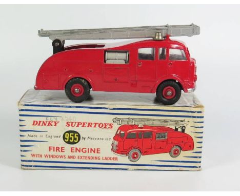 Dinky 955 Fire Engine, no window glazing, boxed