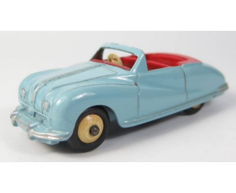 Dinky 140a Austin A90 Atlantic in light blue with red interior and cream hubs