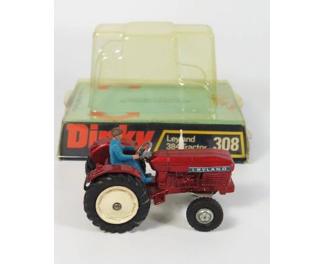 Dinky 308 LEYLAND 384 Tractor in metallic red, boxed