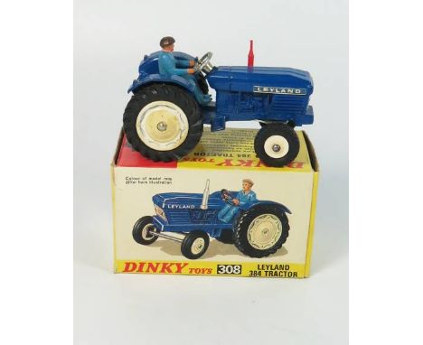 Dinky 308 LEYLAND 384 Tractor in dark blue, boxed