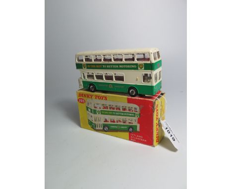 Dinky 293 Atlantean Bus BP, ribbed roof, boxed