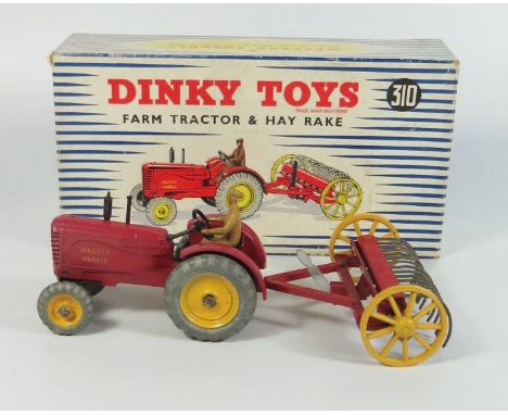 Dinky 310 Tractor and Hay Rake, boxed