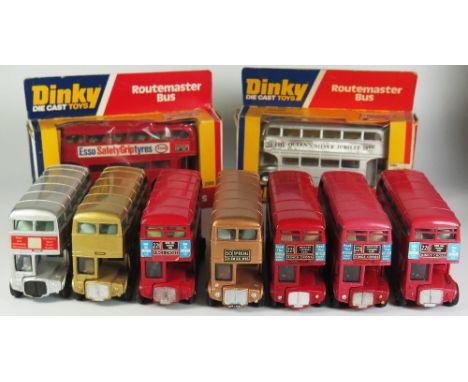 A Collection of Nine Dinky 289 Routemaster Buses, two boxed