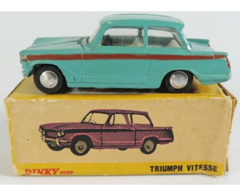 Dinky 134 Triumph Vitesse Indian Issue in light blue with brown red flash, boxed