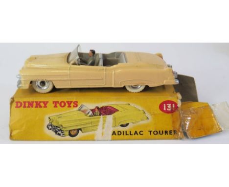 Dinky 131 Cadillac Eldorado Tourer in salmon pink with spun hubs, boxed