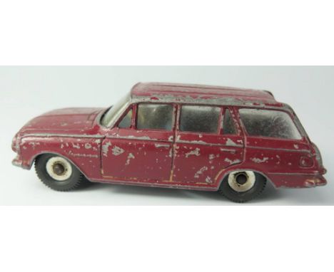 Dinky 141 Vauxhall Victor Estate Car (US promotional) in marron red with blue interior