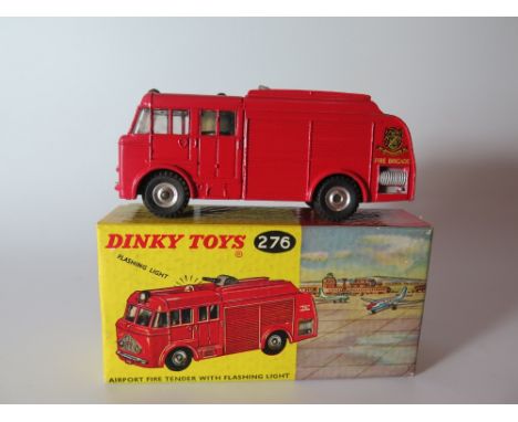 Dinky 276 Airport Fire Tender, boxed with packing ring and instructions for light