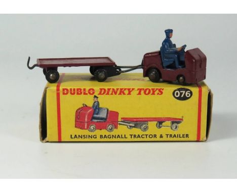 Dinky 076 Lansing Bagnall Tractor & Trailer, boxed