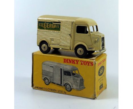 French Dinky 561 Citroen H Van CH GERVAIS, light paint loss, box creased, bruised, tears and pencil np